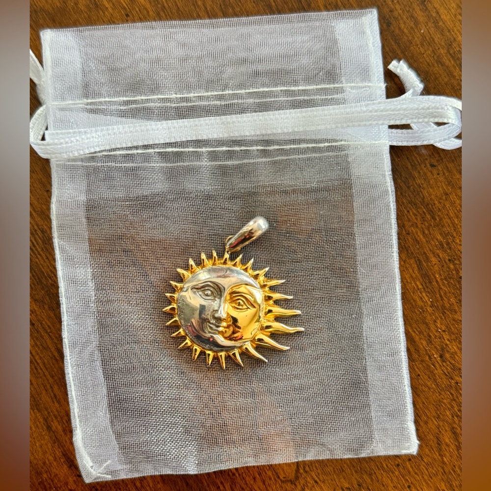 SERGIO BUSTAMANTE vintage SIGNED sterling silver pendant. FREE SHIPPING.